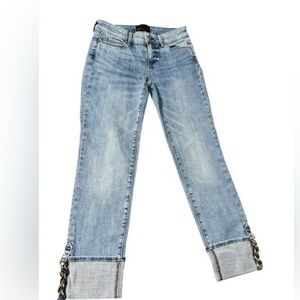 White House Black Market Blue Ankle Cropped Jeans